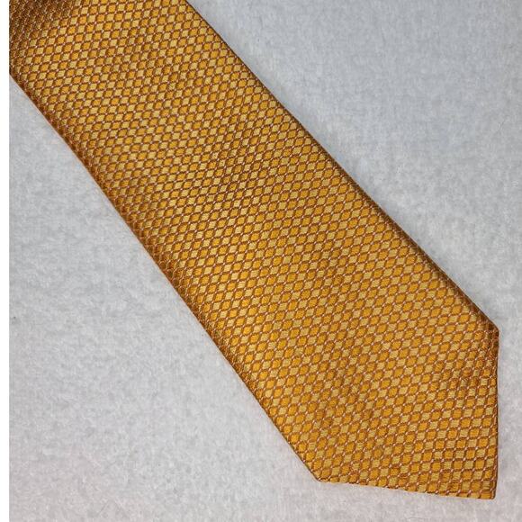 Westbury London yellow orange silk tie - 57.5" - Picture 3 of 7